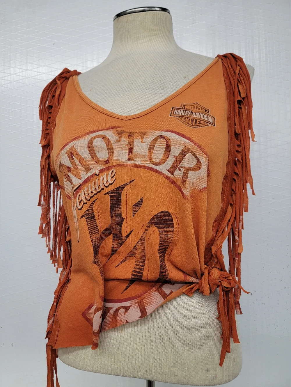 Harley Davidson Fringe Tank Upcycled - Picture 4 of 11